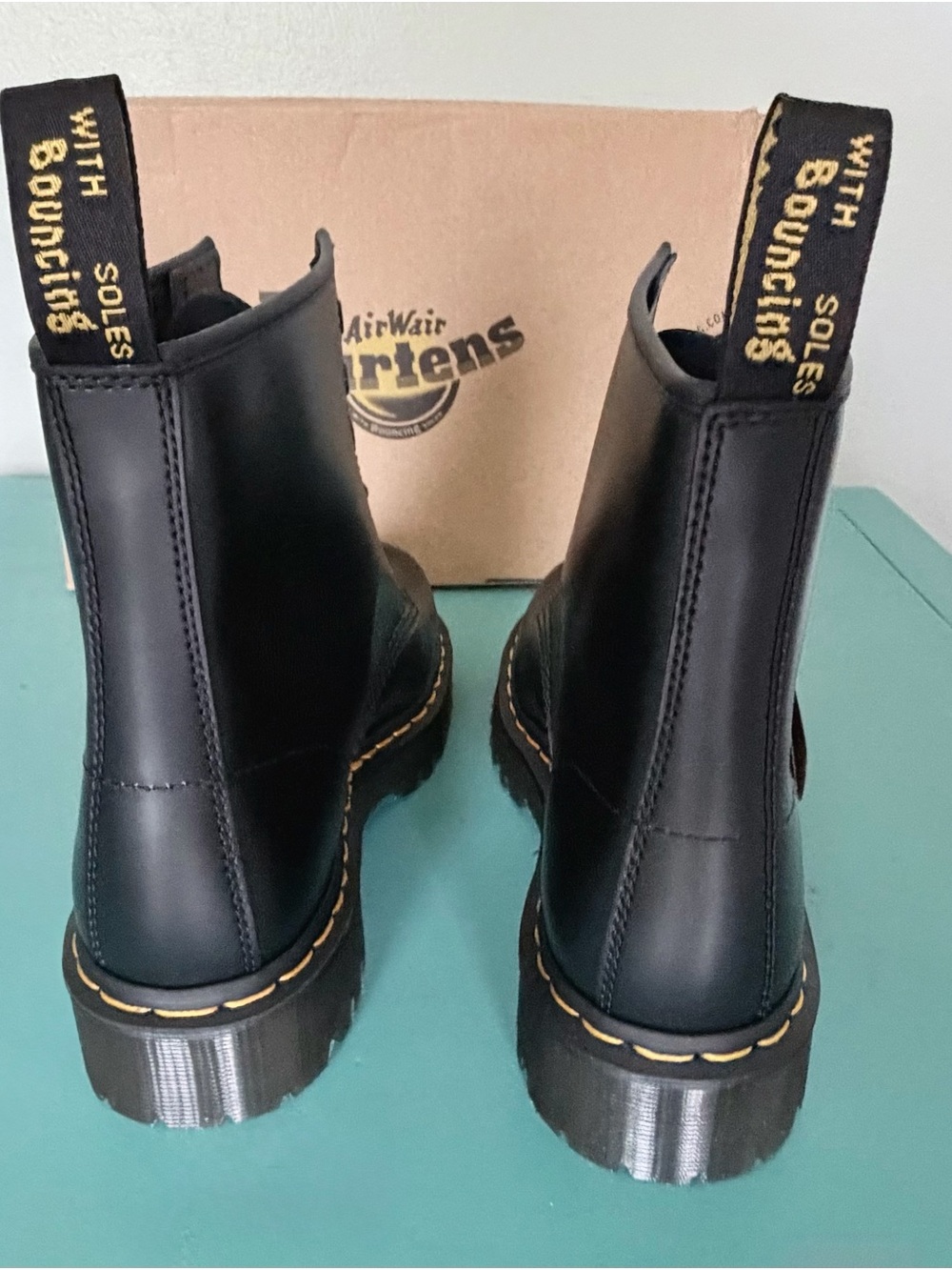 Dr. Martens 1460 Bex Smooth Leather Platform Boots Size 9W / 8M NIB - Picture 4 of 8